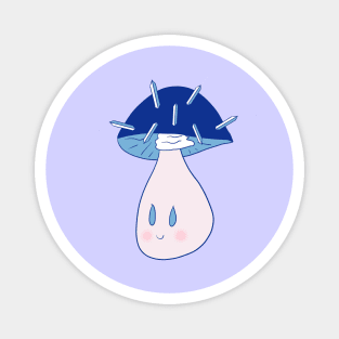 mushroom blue Magnet